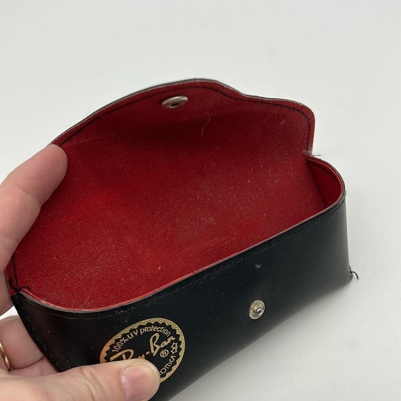 Ray Ban Sunglass Eyewear Case Black with Red Interior - Picture 6 of 7